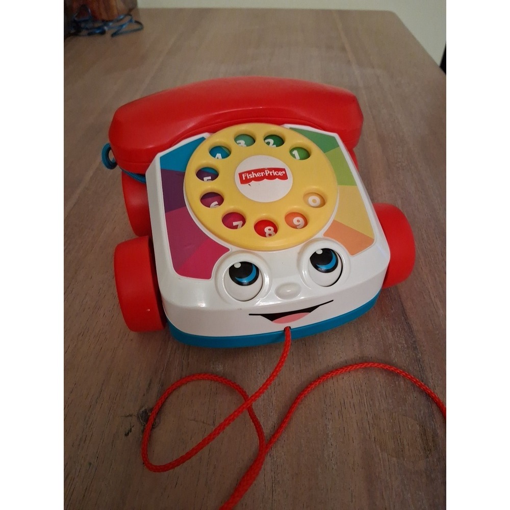 Fisher-Price Chatter Rotary Telephone Classic Vintage Style Pull Baby Toy Phone